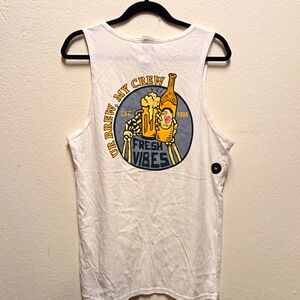 NWT, TILLYS FRESH VIBES Ur Brew My Crew Mens Tank Top, Size Medium